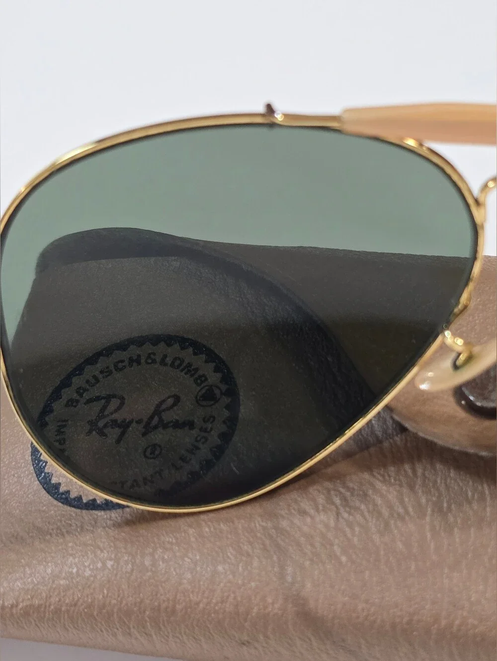 Vintage 60s Ray-Ban Men’s Gold Aviator Sunglasses 62[]14